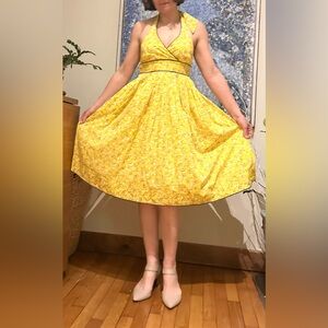 Moulinette Soeurs Yellow Halter Dress